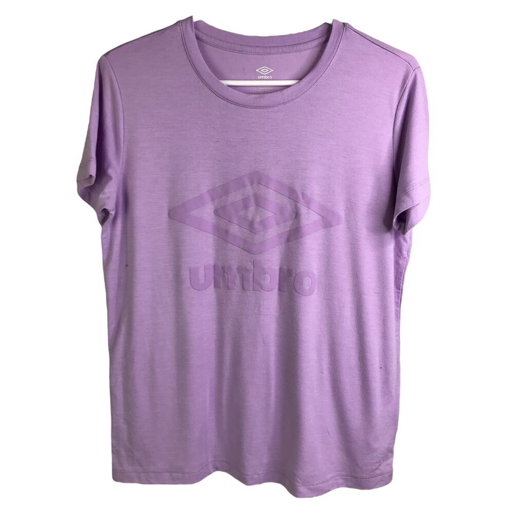 Umbro Ttshirt Womens Sz S Lavender‎ Short Sleeve Crew Neck Cotton Shirt Logo
